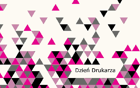 Kolorowa kartka z napisem dzień drukarza